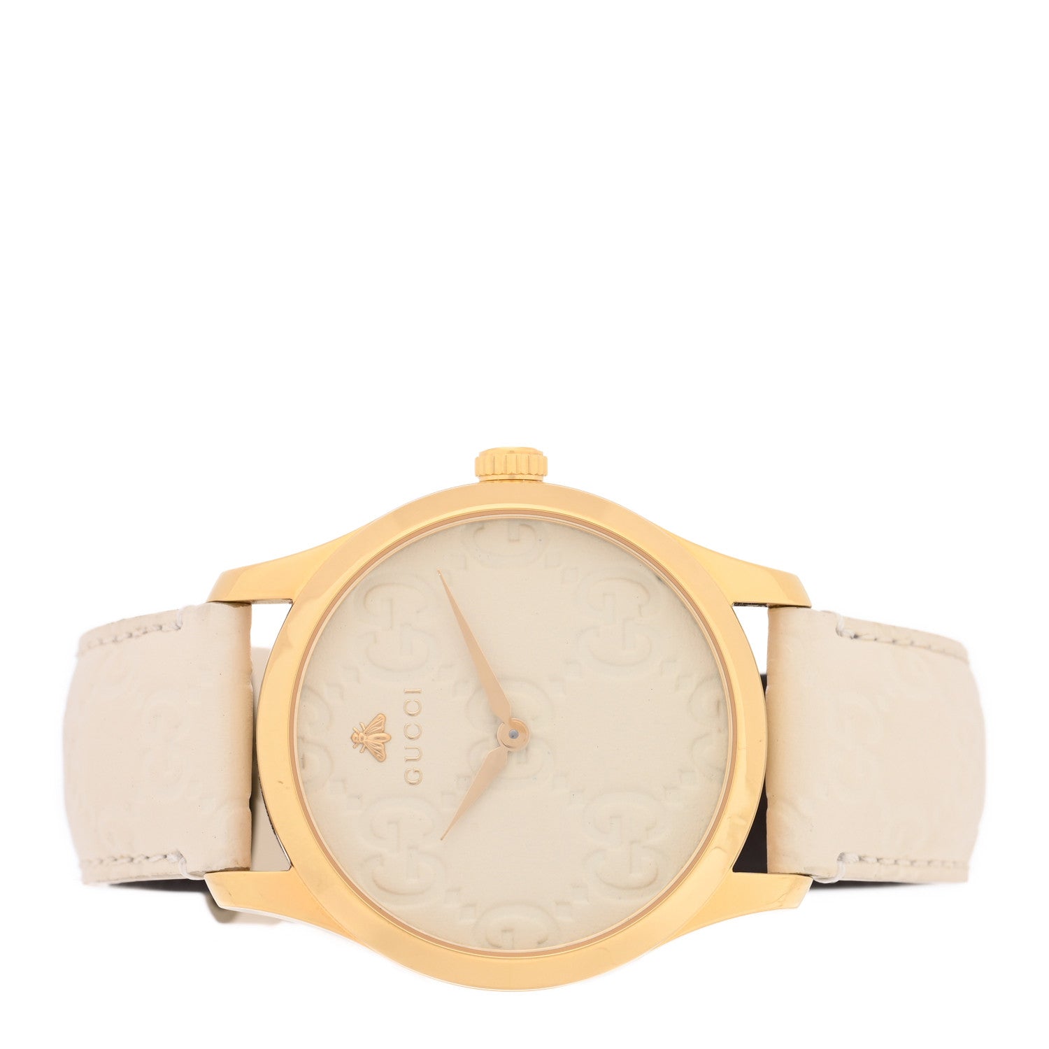 Gucci Stainless Steel Calfskin 38mm G-Timeless Quartz Watch White 2 of 5