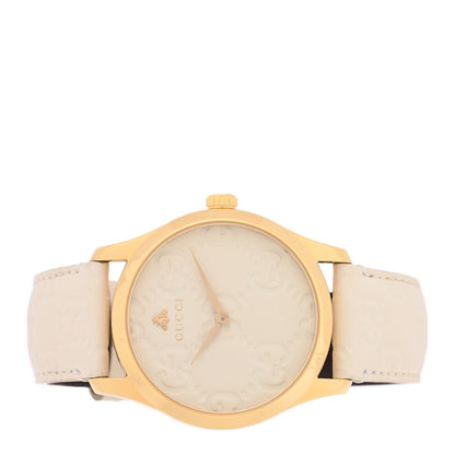 Gucci Stainless Steel Calfskin 38mm G-Timeless Quartz Watch White 2 of 5