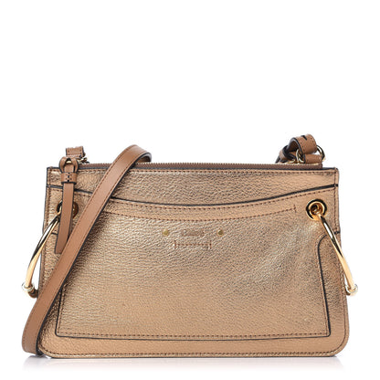 Chloe Metallic Calfskin Small Roy Bag Gold 1 of 10