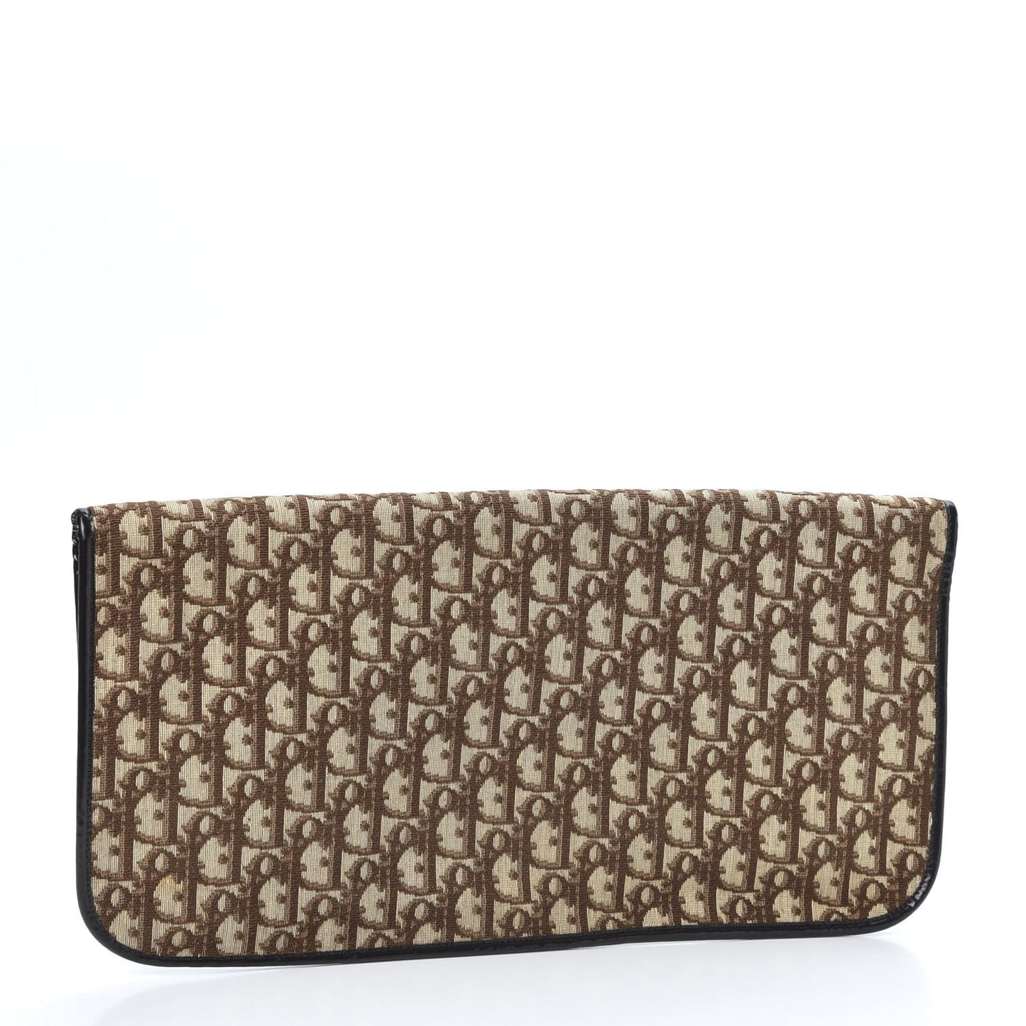 Monogram Fold Over Clutch Brown