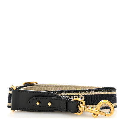 Christian Dior Canvas Embroidered Shoulder Strap Blue 1 of 5
