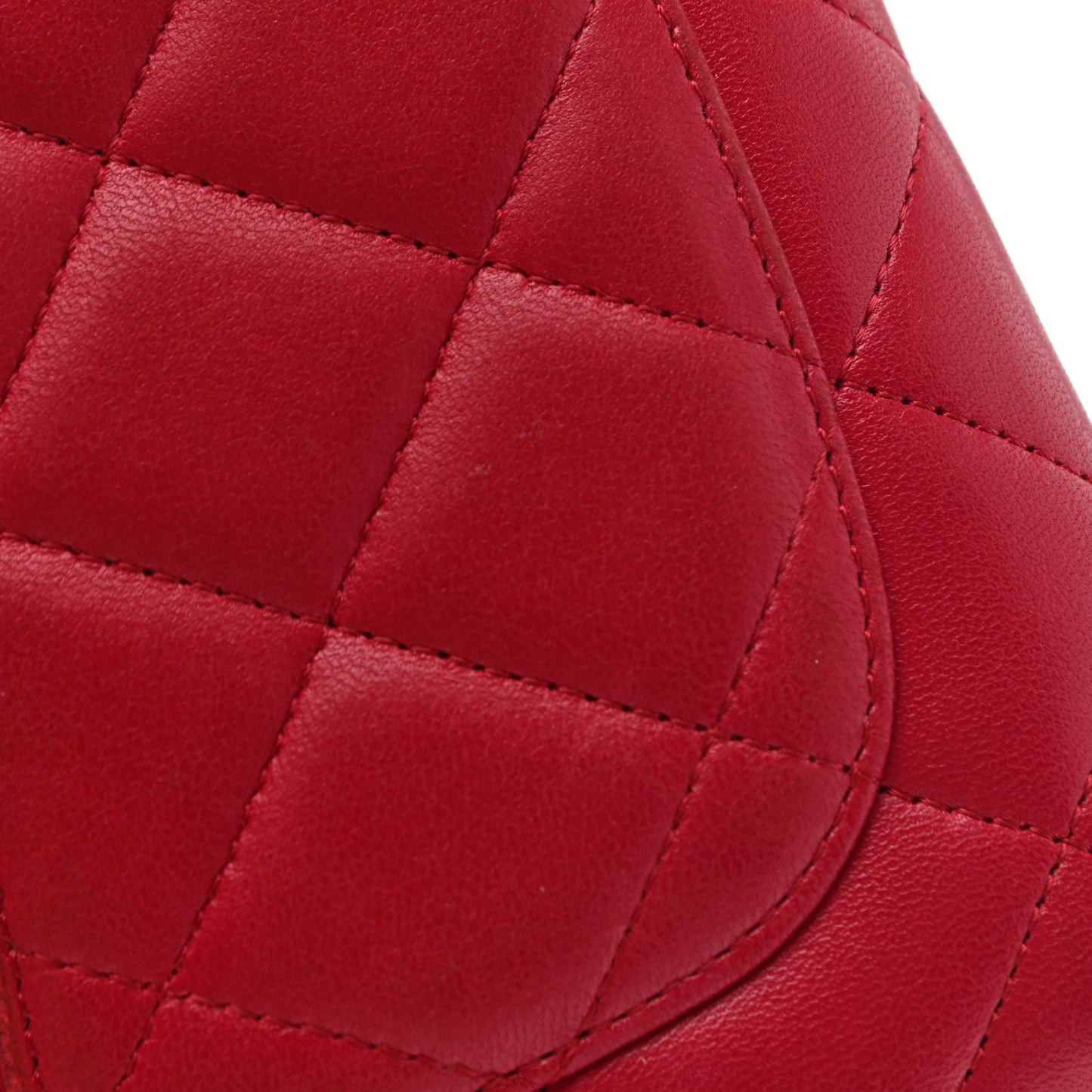 Lambskin Quilted Large Gusset Flap Wallet Fuchsia