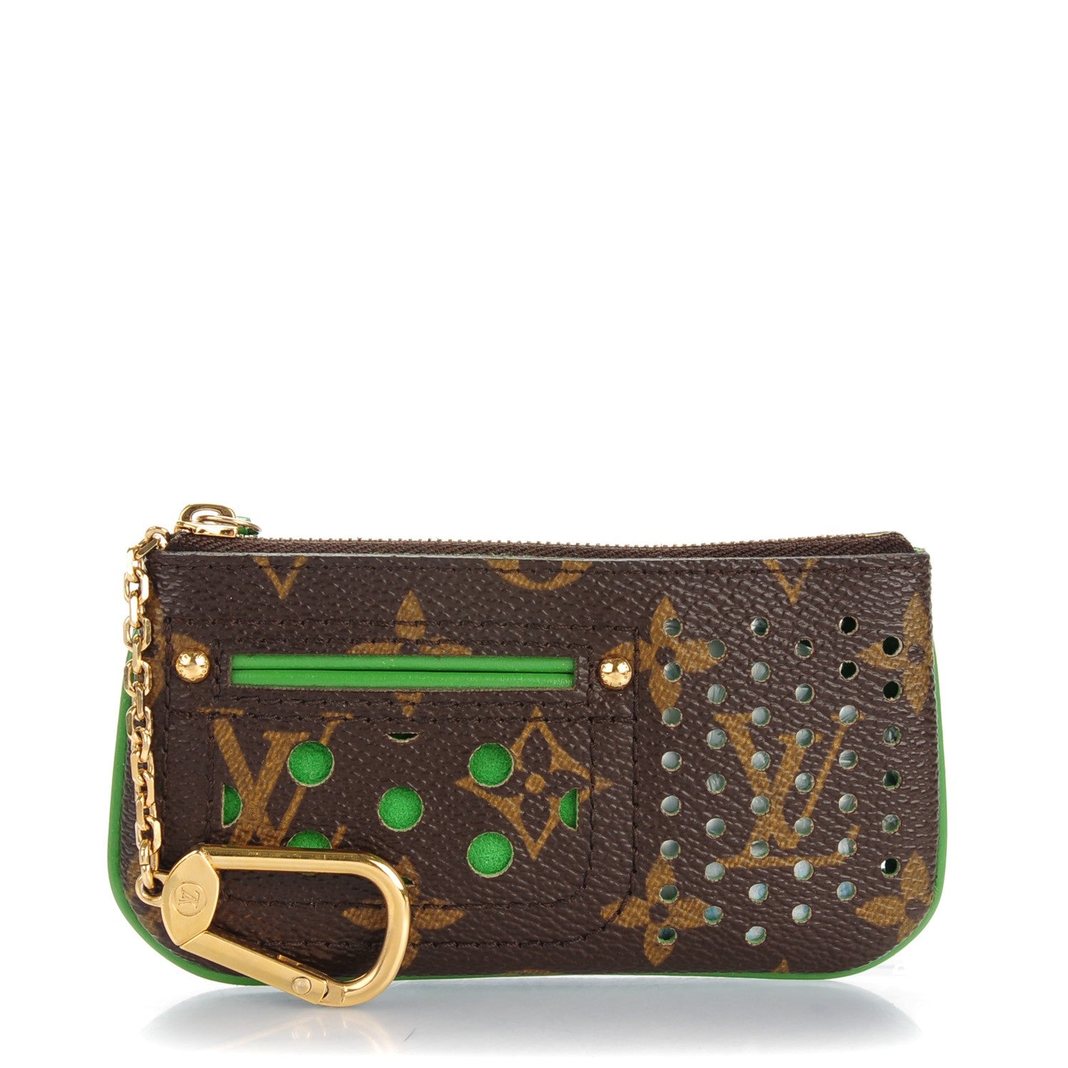 Louis Vuitton Monogram Perforated Key Pouch Green 1 of 7