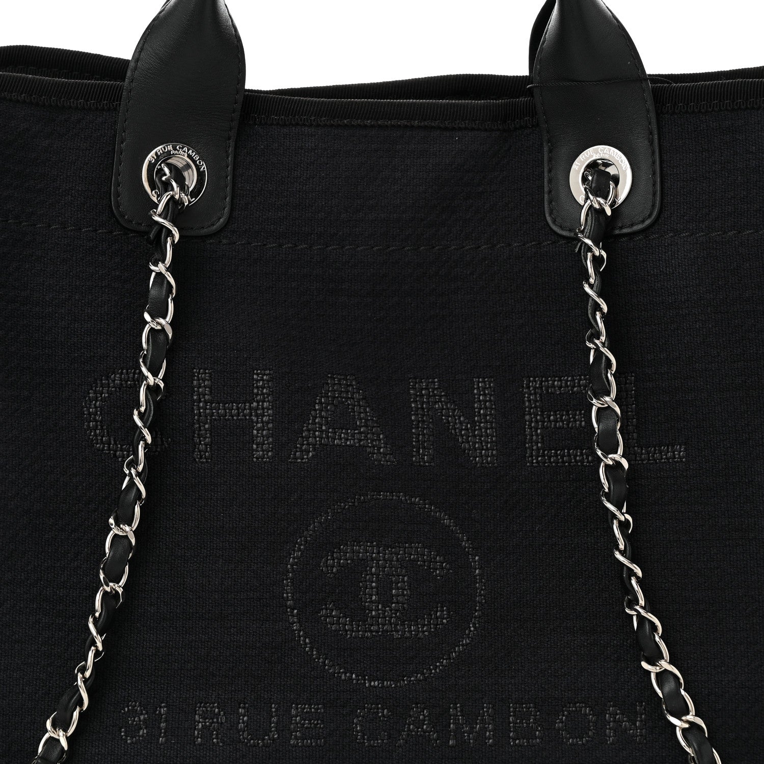 Chanel Mixed Fibers Small Deauville Tote Black 9 of 11