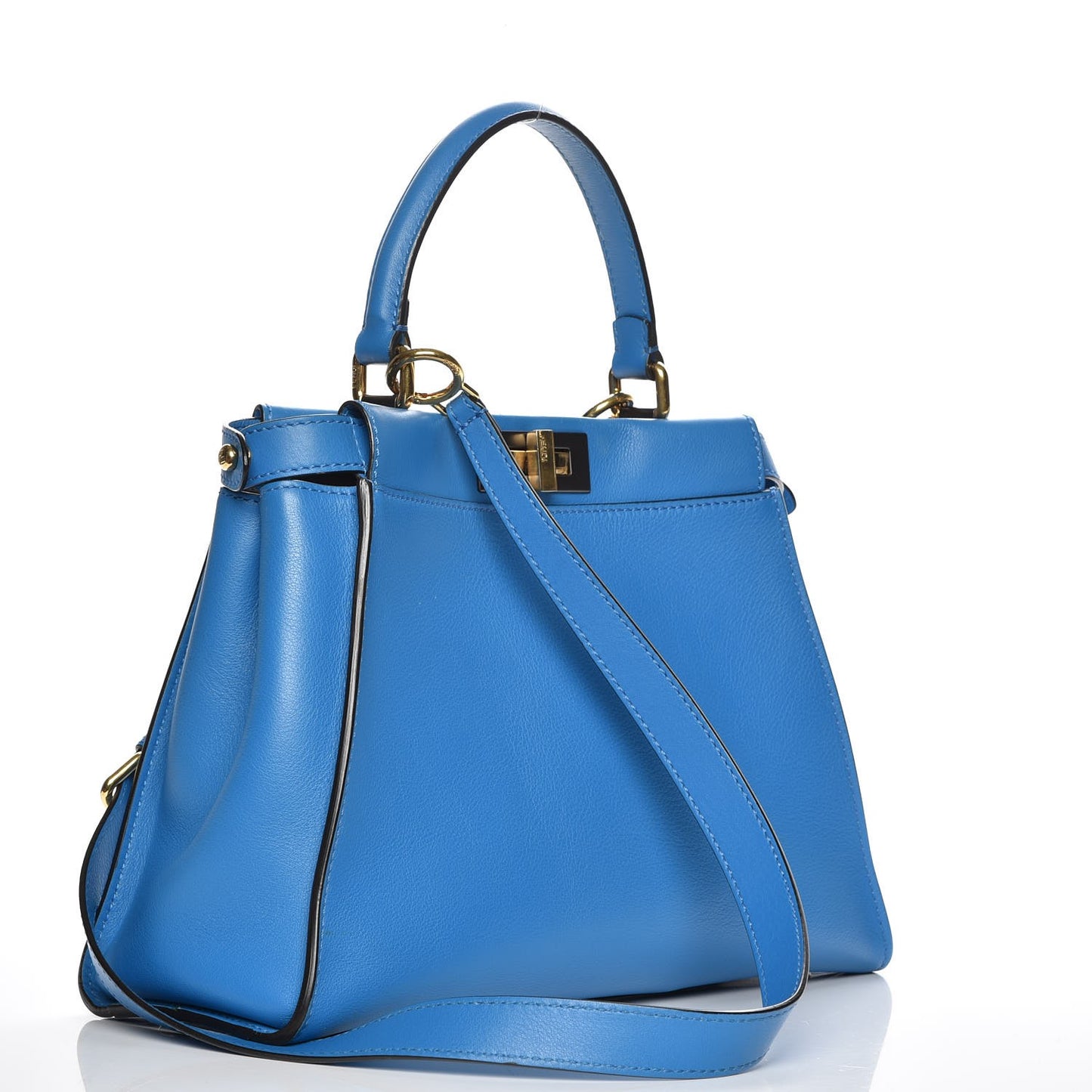 Vitello Seta Medium Peekaboo Iconic Satchel Blue Royal