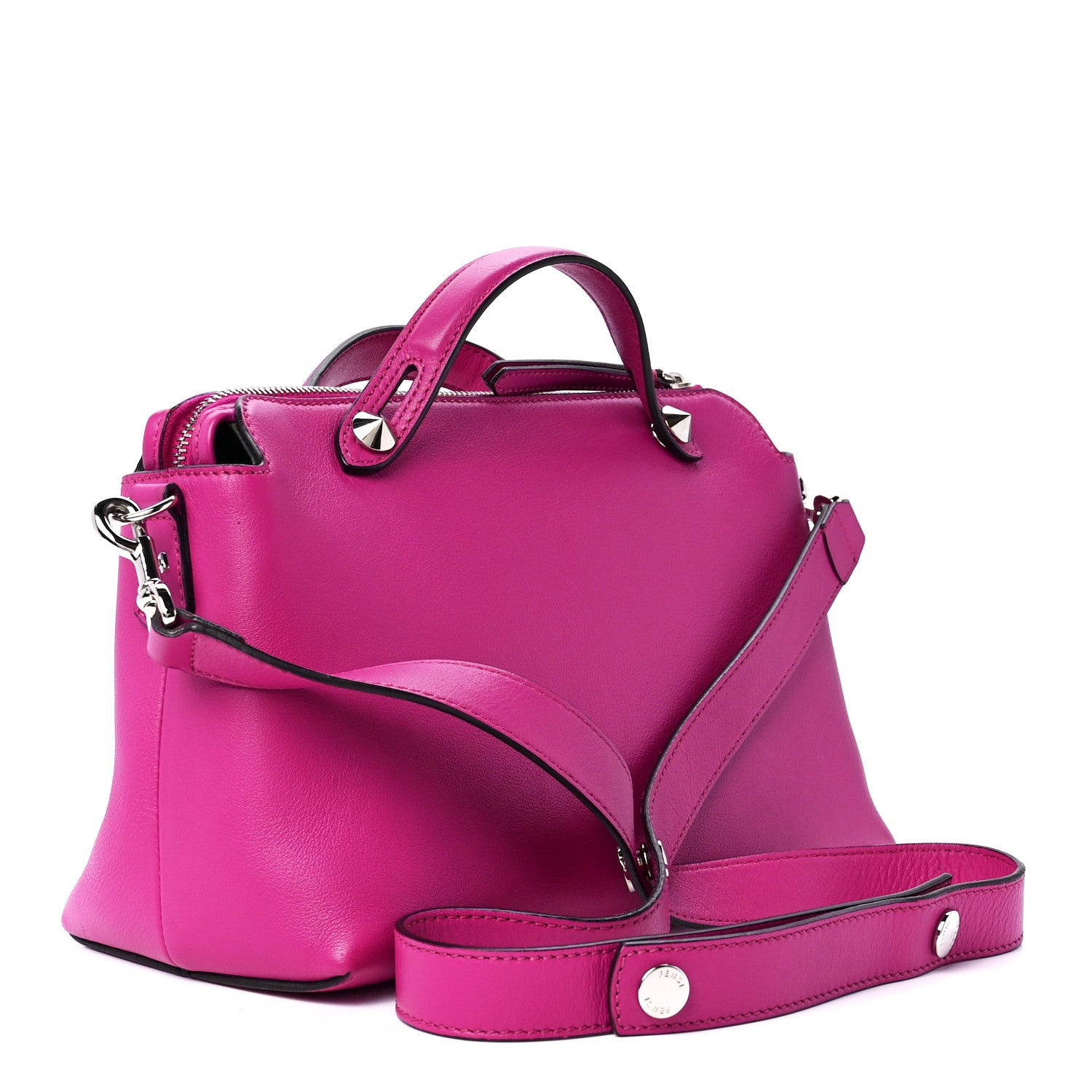 Fendi Vitello Dolce Medium By The Way Boston Bag Magenta 3 of 13