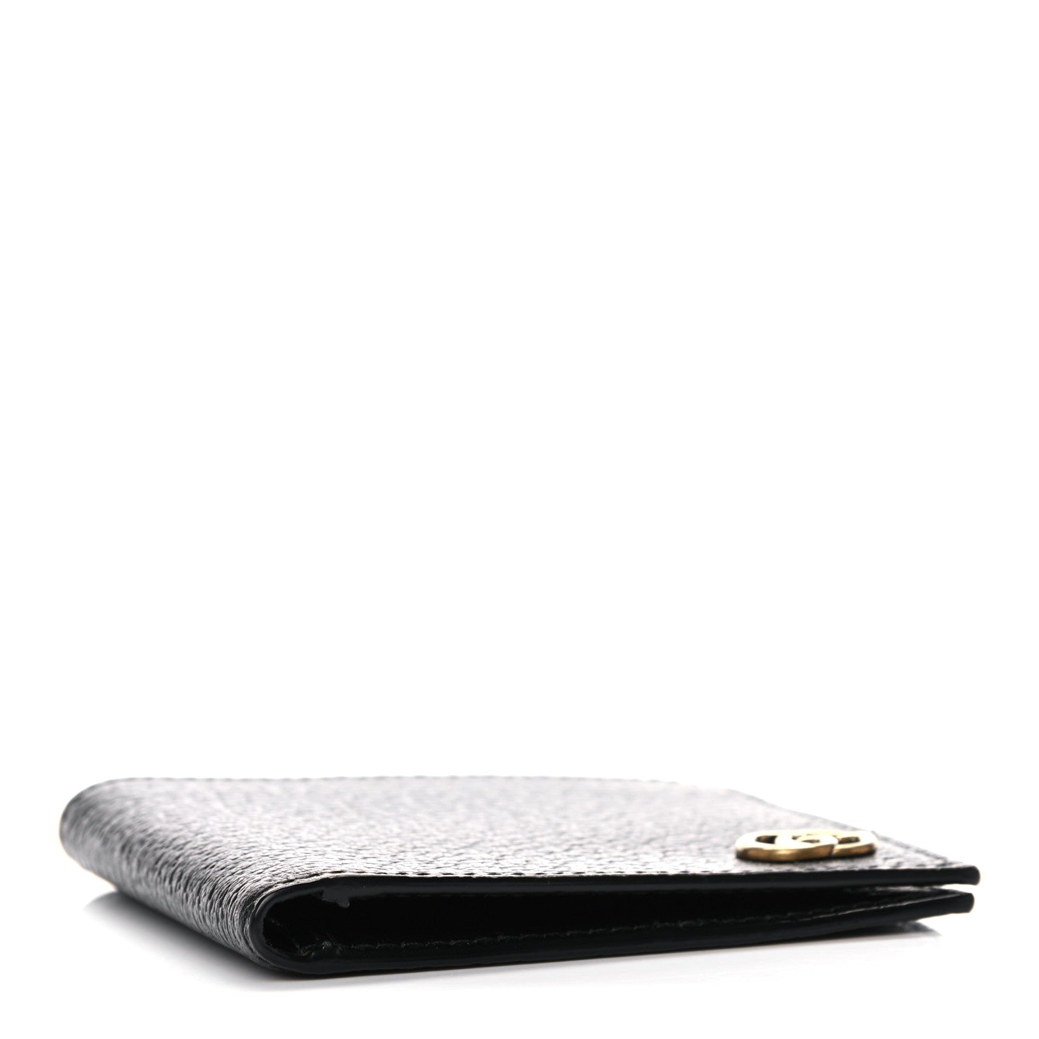 Gucci Calfskin Boar Effect GG Marmont Bi-Fold Wallet Black 4 of 10