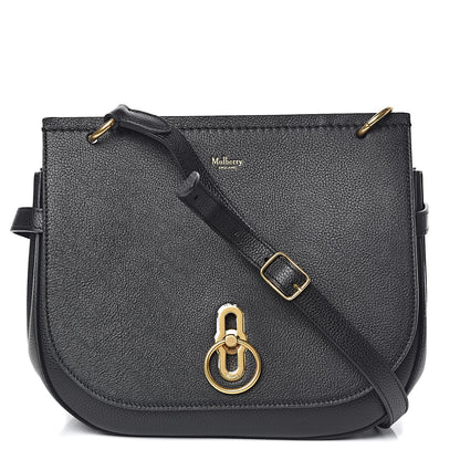 Mulberry Small Classic Grain Calfskin Amberley Satchel Black 1 of 11