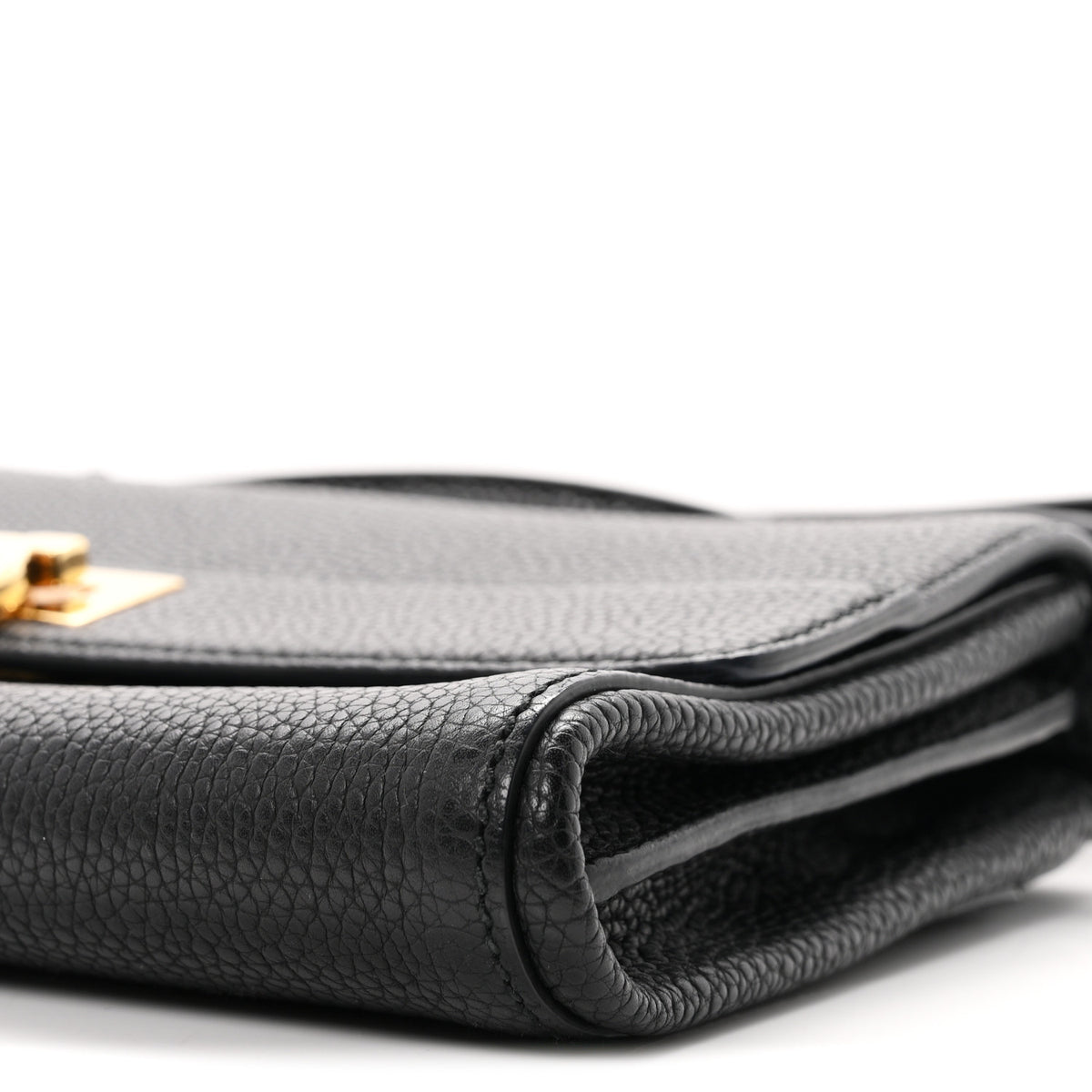 Grained Calfskin Ably Shoulder Bag Black