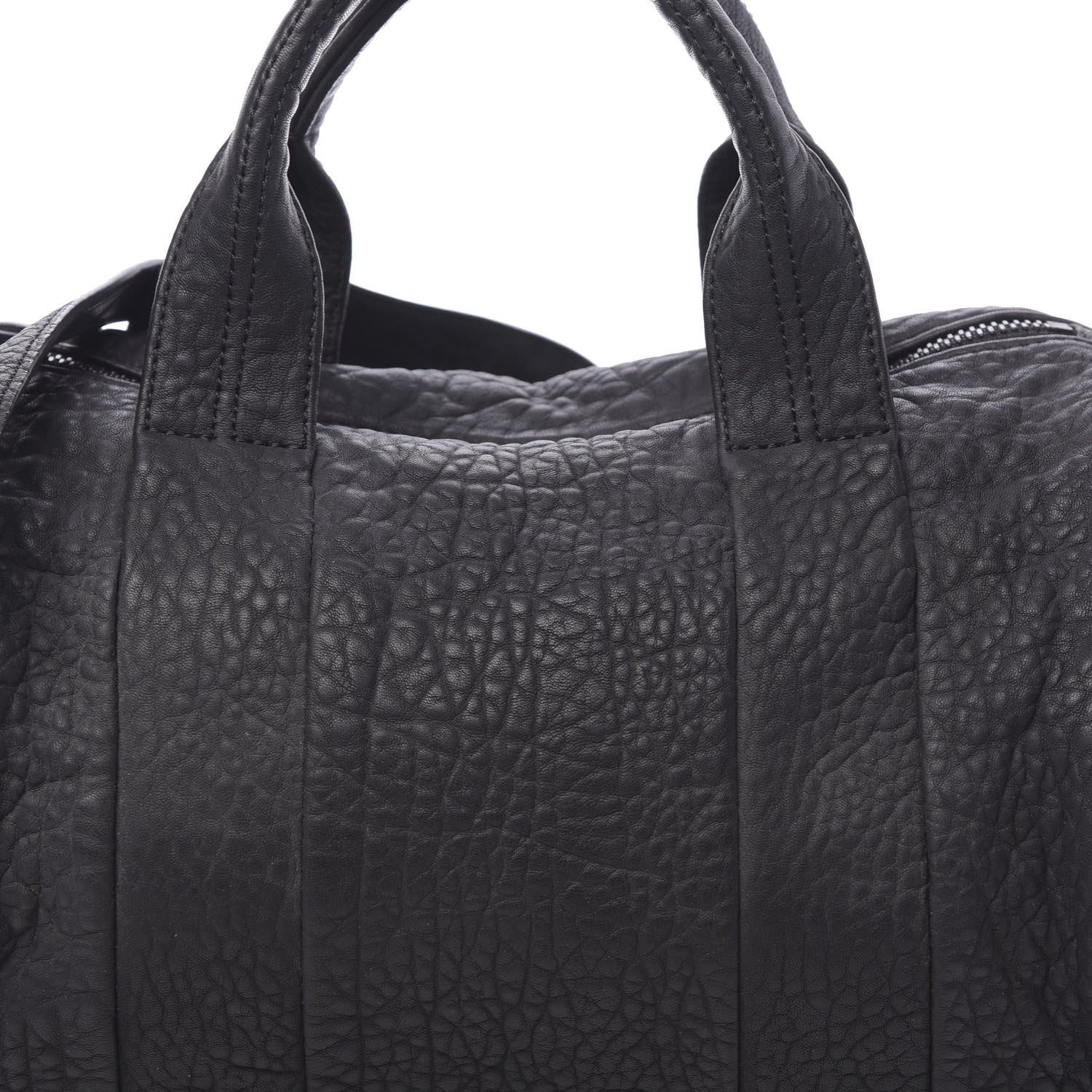 Alexander Wang Pebbled Lambskin Rocco Matte Black Iridescent Hardware 8 of 10