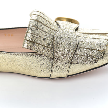 Gucci Galassia GG Marmont Fringe Flats 36.5 Platino 17 of 21