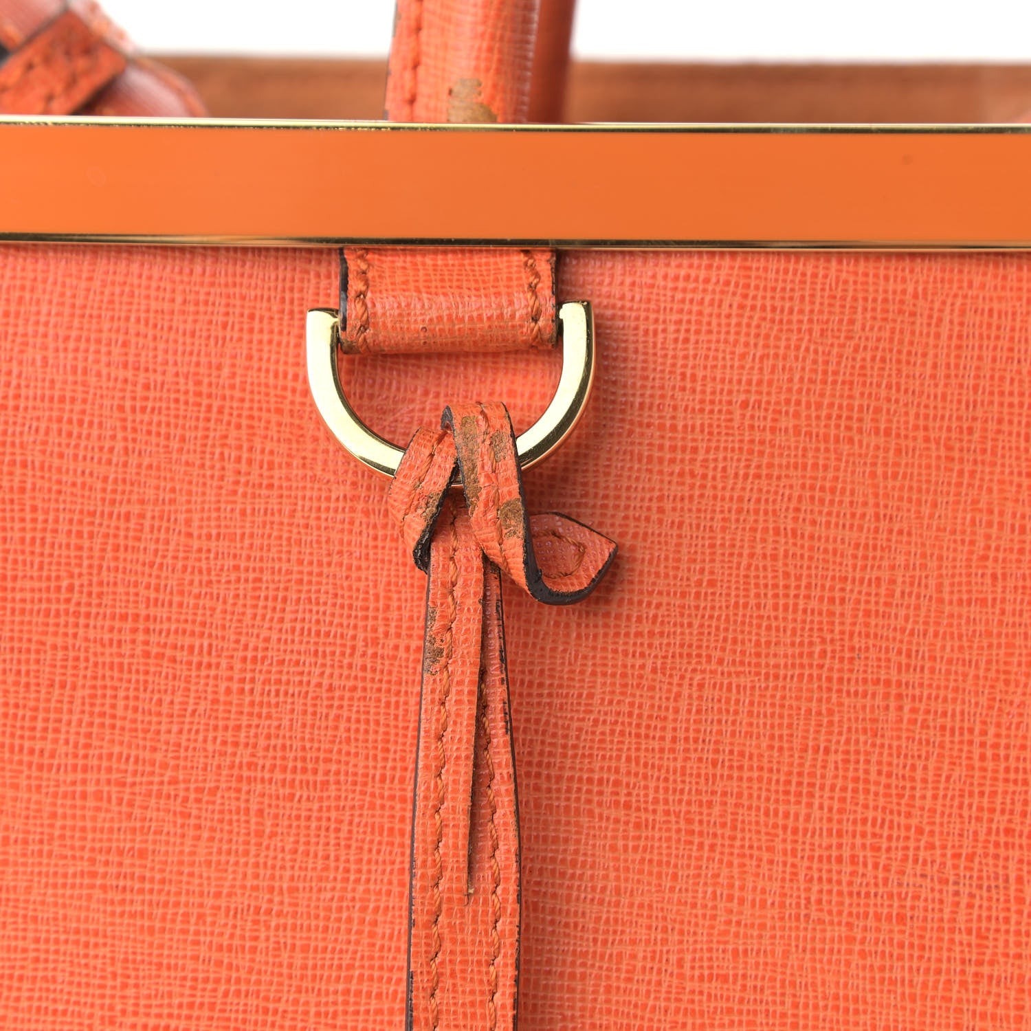 Fendi Vitello Elite Regular 2Jours Tote Arancio 21 of 21