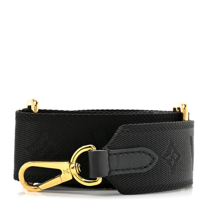 Louis Vuitton Nylon Calfskin Bubblegram Wallet Strap Black 1 of 3