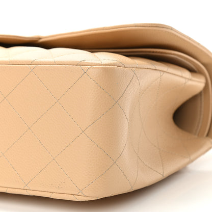 Chanel Caviar Quilted Jumbo Double Flap Beige Clair 10 of 13