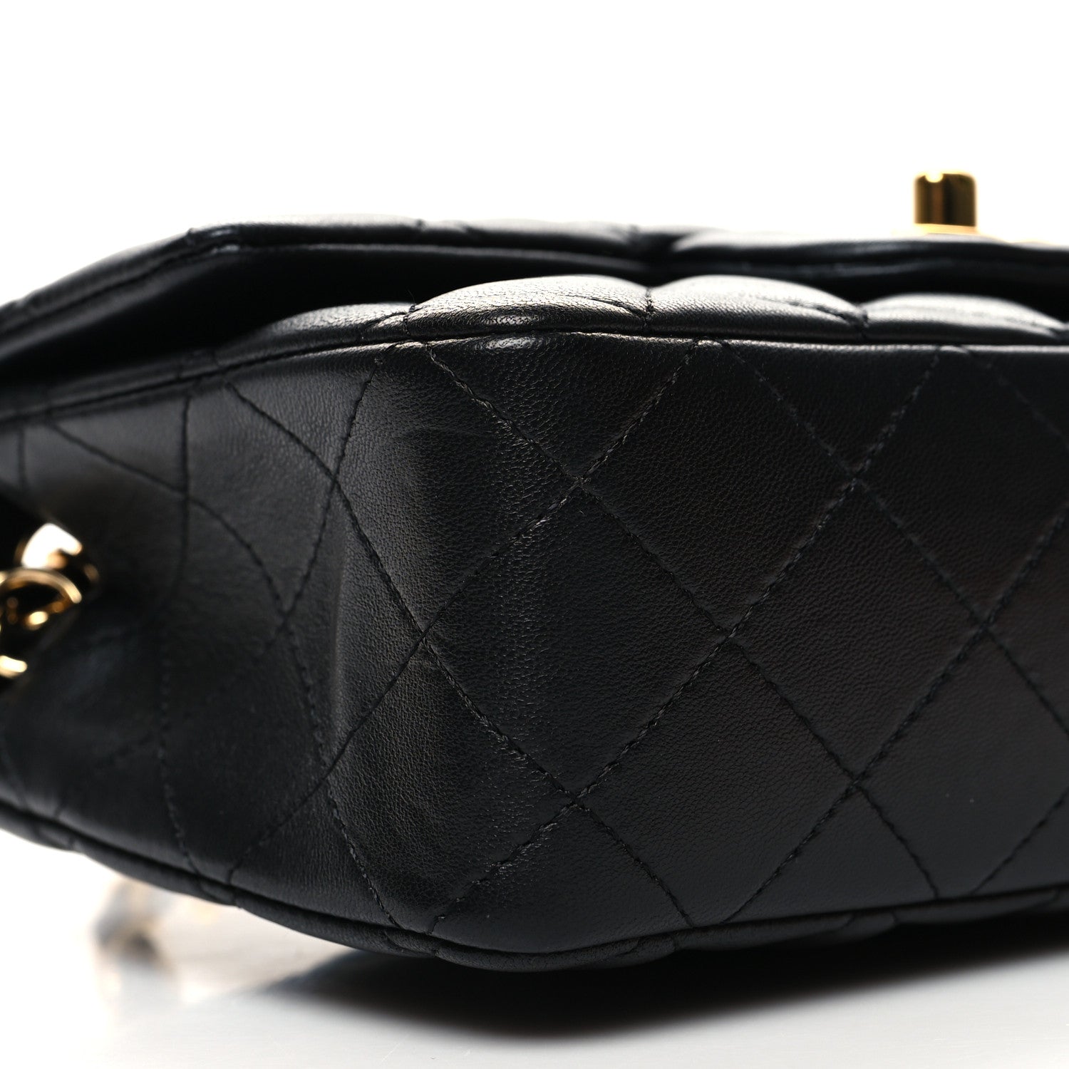 Chanel Lambskin Quilted Mini Rectangular Flap Black 9 of 10