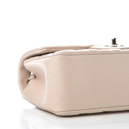 Chanel Lambskin Quilted Mini Rectangular Flap Light Beige 6 of 10