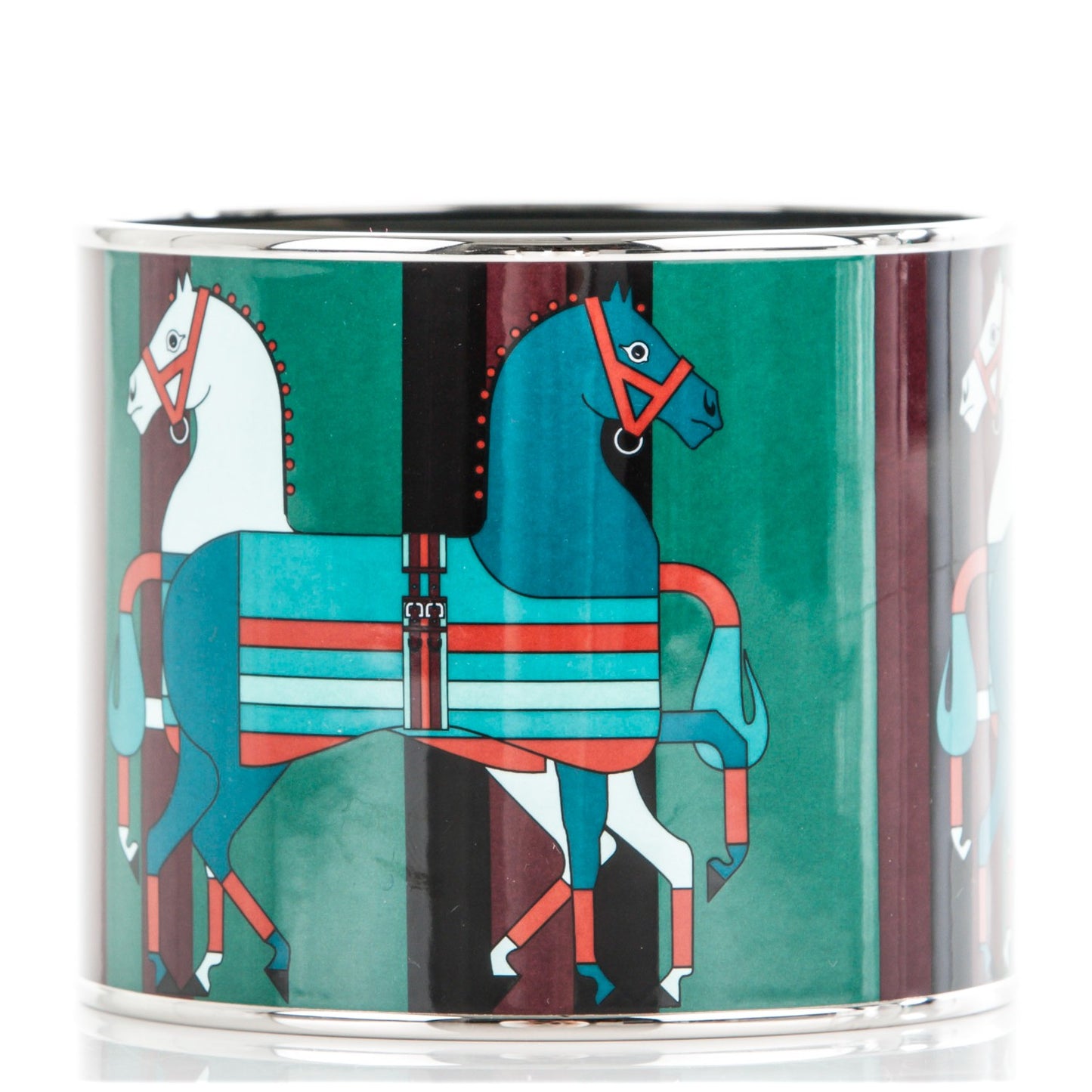 Enamel Printed Mega Wide Nouveau Rocabar Bracelet 70 Veneneux
