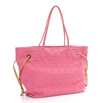Louis Vuitton Monogram Denim Neverfull MM Rose 2 of 9