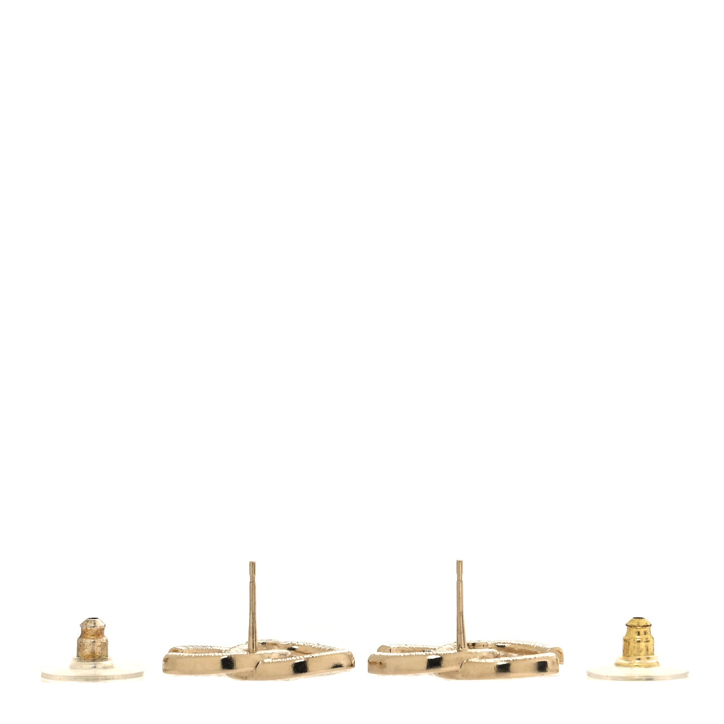 Crystal CC Earrings Light Gold