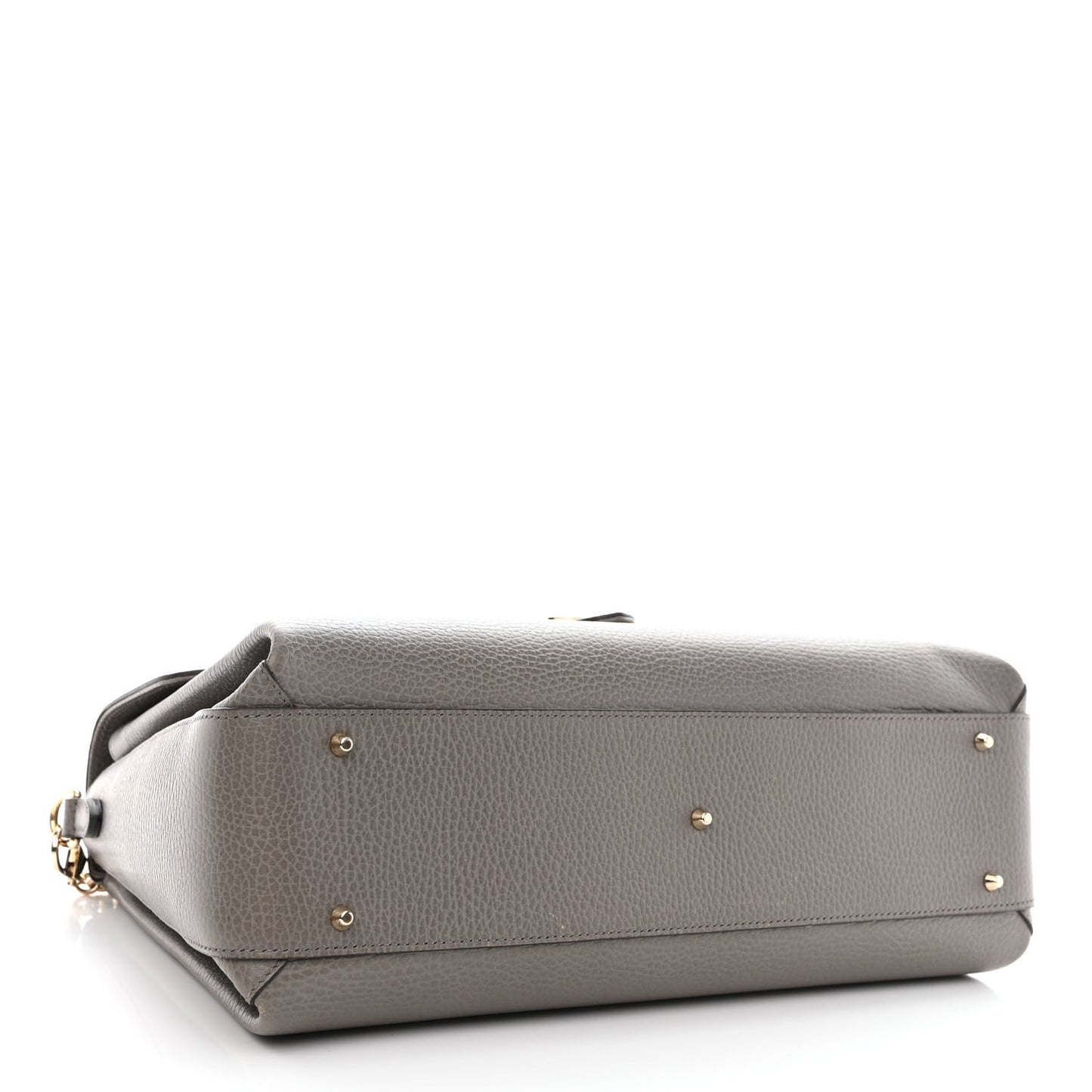 Dollar Calfskin Medium Interlocking G Top Handle Shoulder Bag Loess