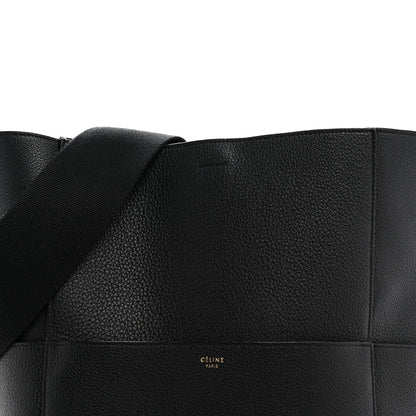 Celine Soft Grained Calfskin Sangle Bucket Bag Black 7 of 11
