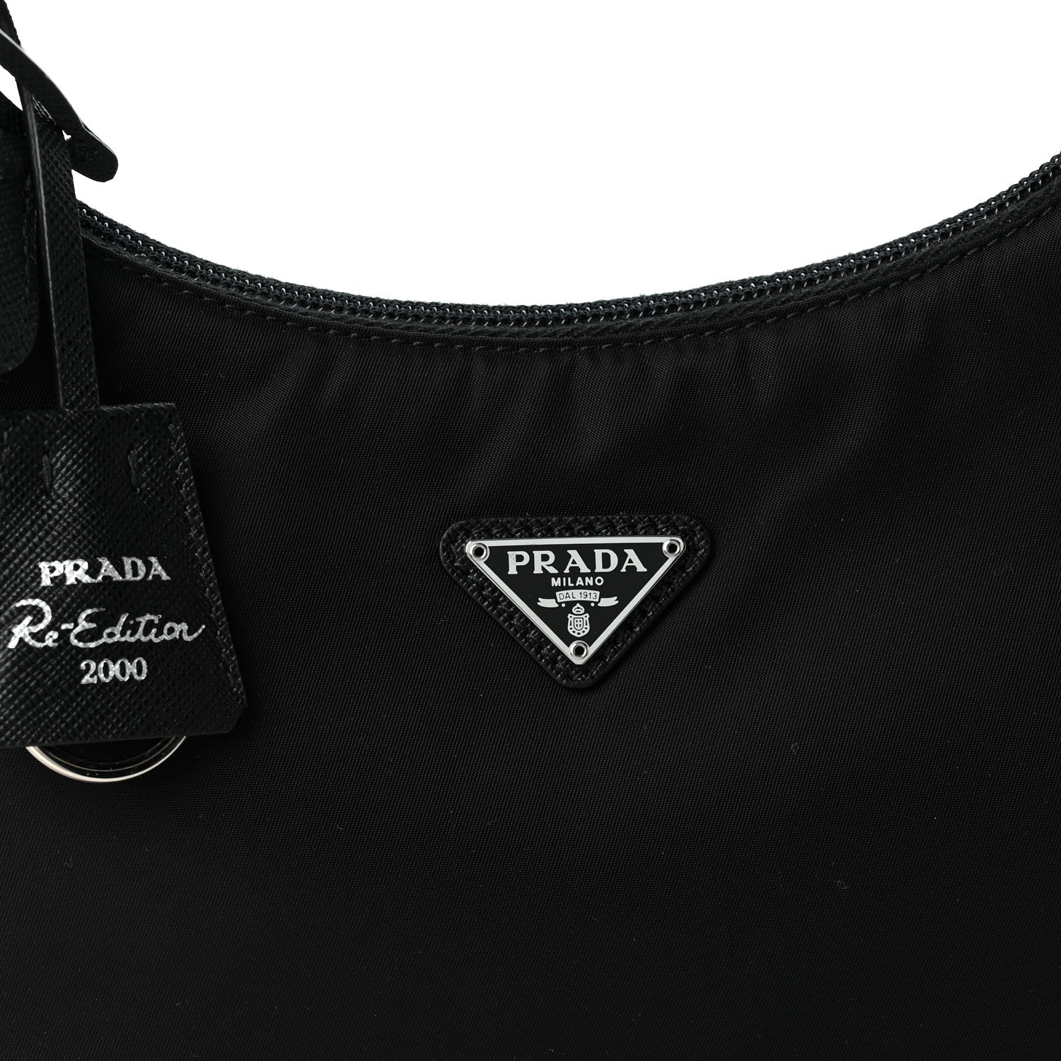 Prada Tessuto Nylon Mini Re-Edition 2000 Bag Black Black 9 of 11