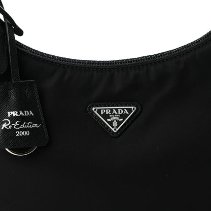 Prada Tessuto Nylon Mini Re-Edition 2000 Bag Black Black 9 of 11