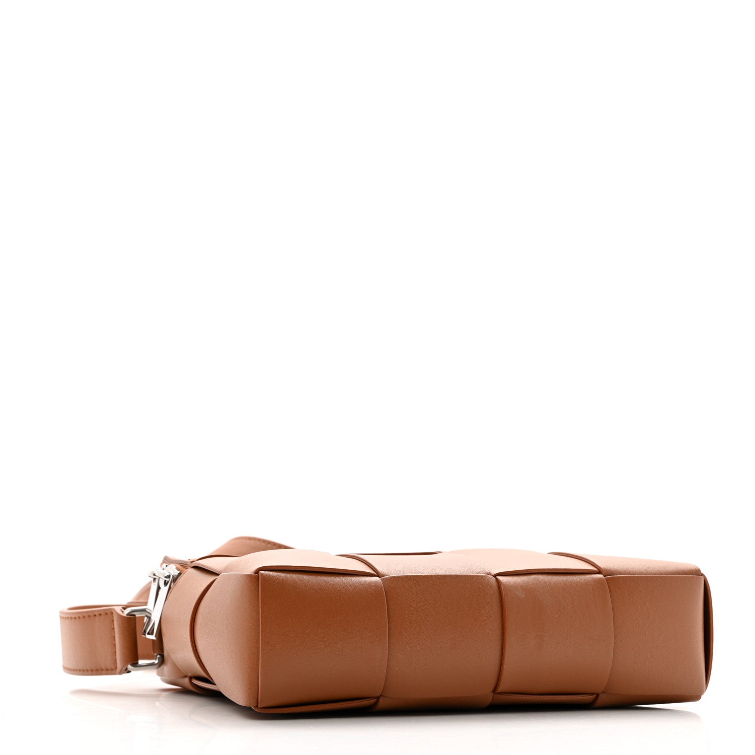Bottega Veneta Lambskin Maxi Intrecciato Cassette Camera Bag Caramel 4 of 12