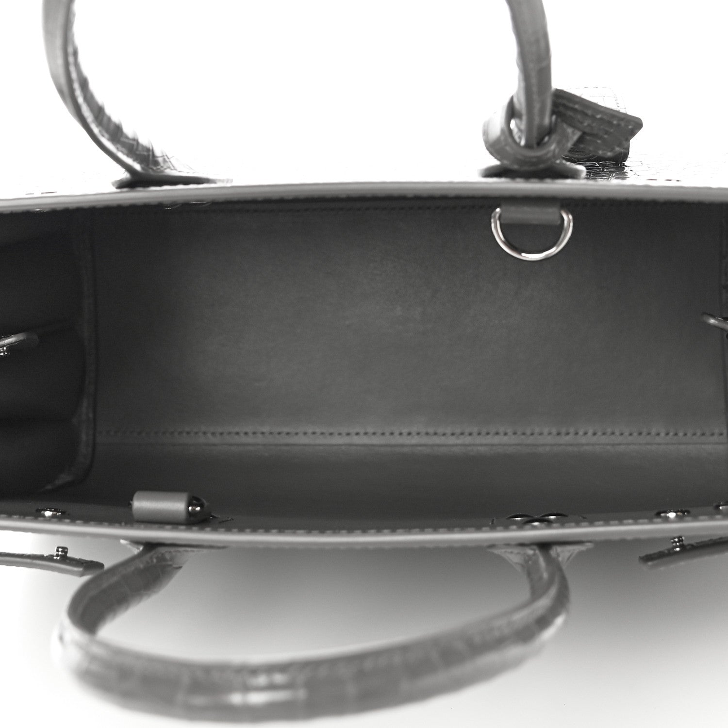 Saint Laurent Calfskin Crocodile Embossed Baby Sac De Jour Fog 4 of 8