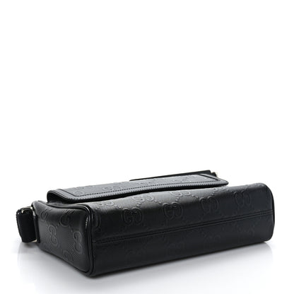 Gucci Calfskin GG Tennis Embossed Shoulder Bag Black 4 of 8