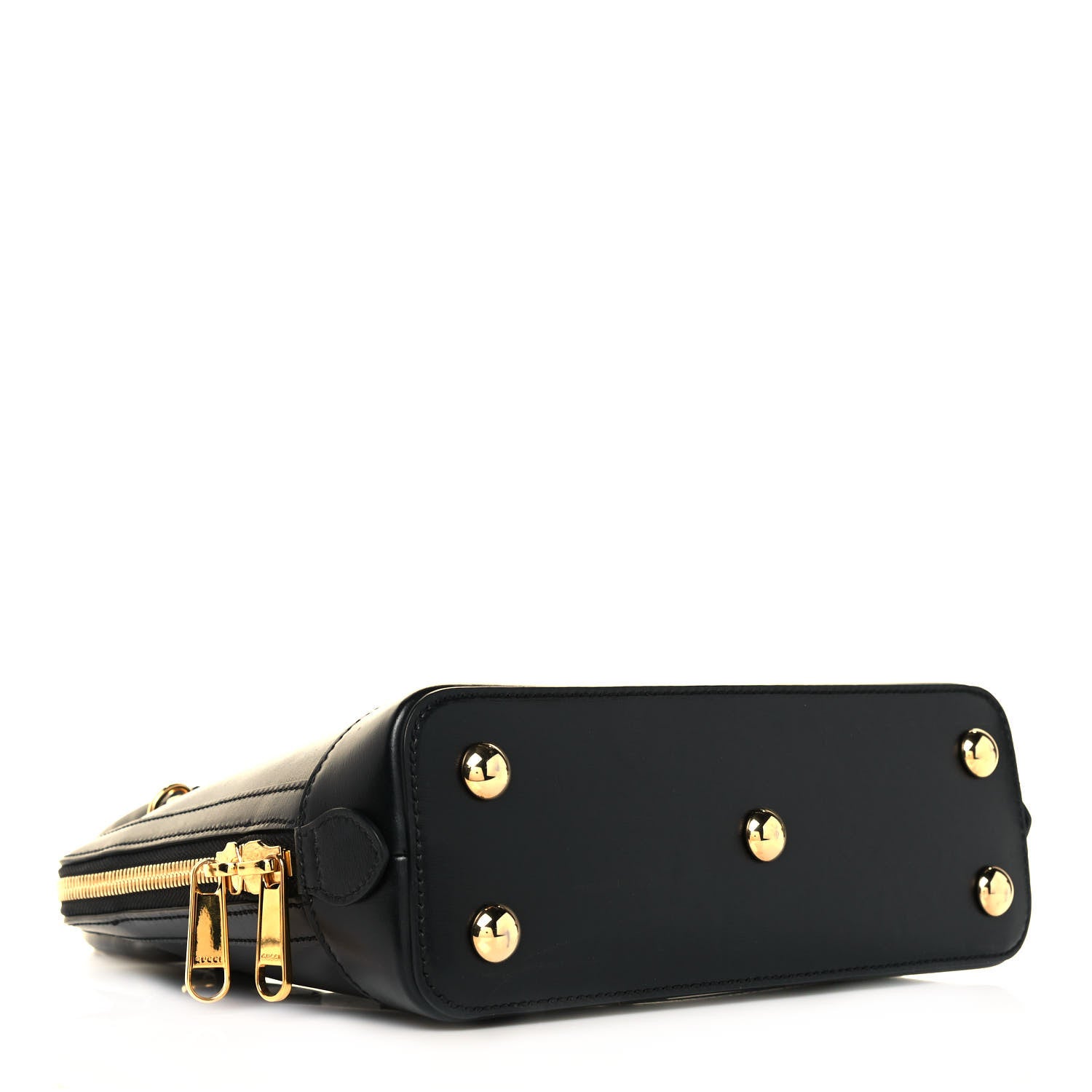 Gucci Boarded Plutone Calfskin Small Horsebit 1955 Top Handle Bag Black 3 of 11