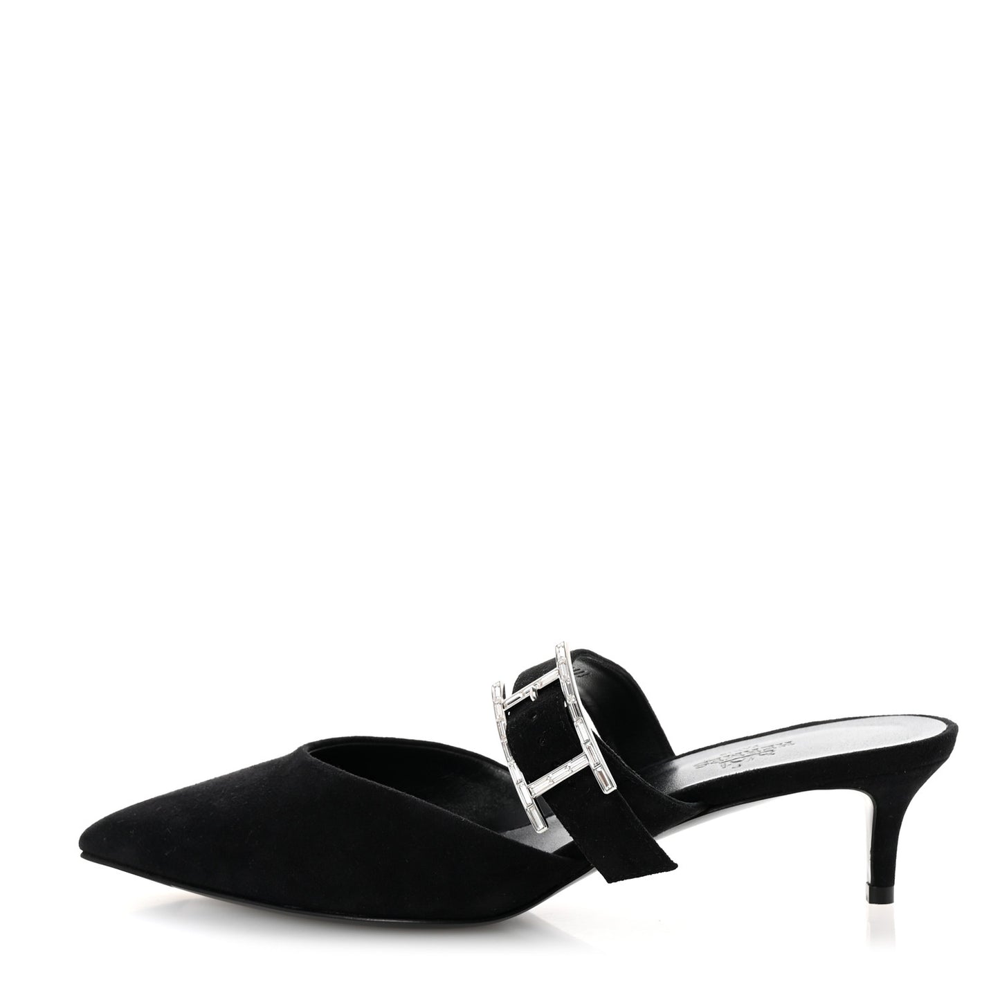 Suede Goatskin Blink Mules 37 Black