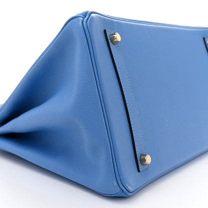 Hermes Epsom Birkin 35 Blue Paradis 9 of 16