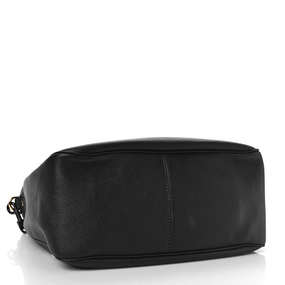 Versace Grained Calfskin La Medusa Bucket Bag Black 4 of 9