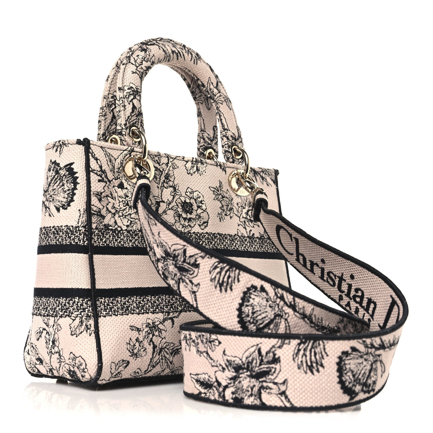 バッグ christianDior Christian Dior Canvas Embroidered Jardin Botanique Medium Lady D
