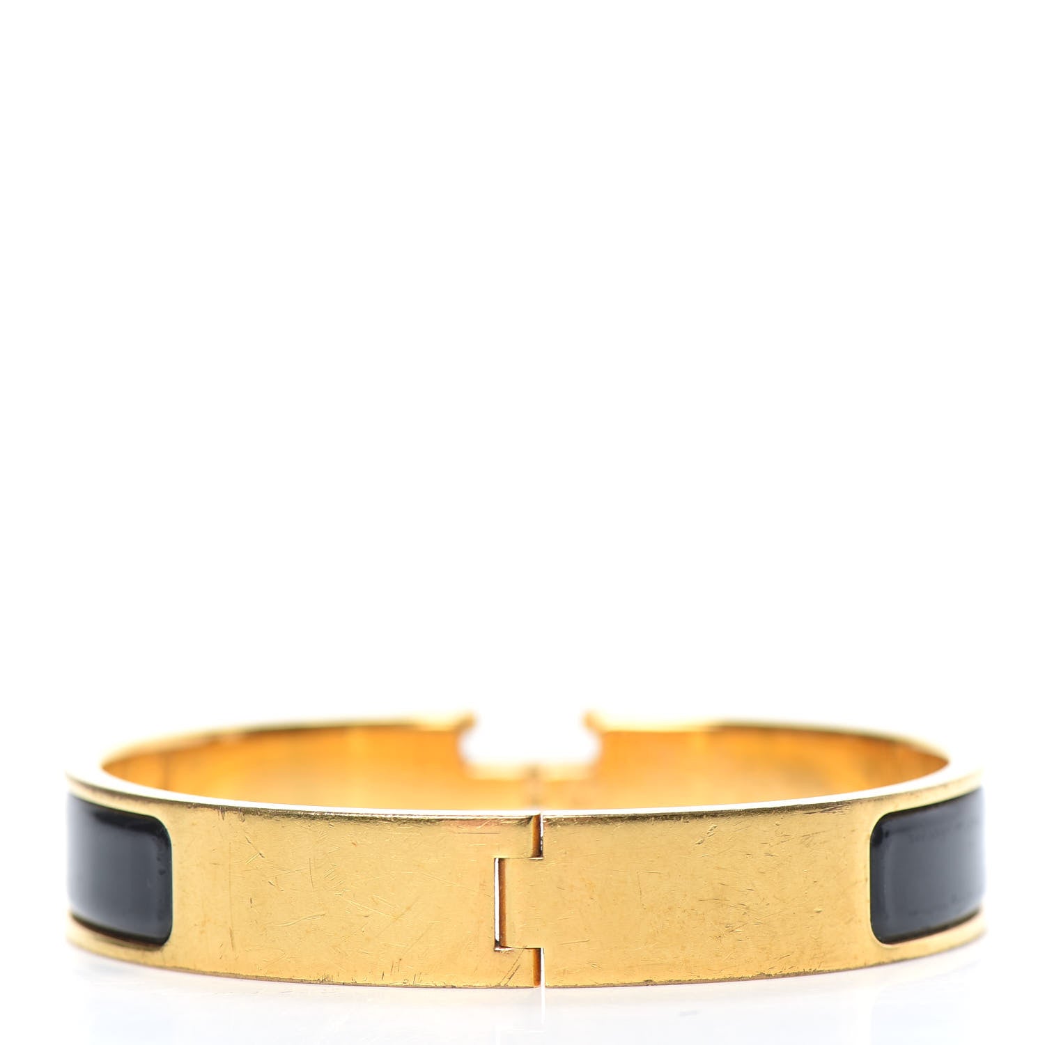 Hermes Enamel Narrow Clic Clac H Bracelet GM Black 3 of 7