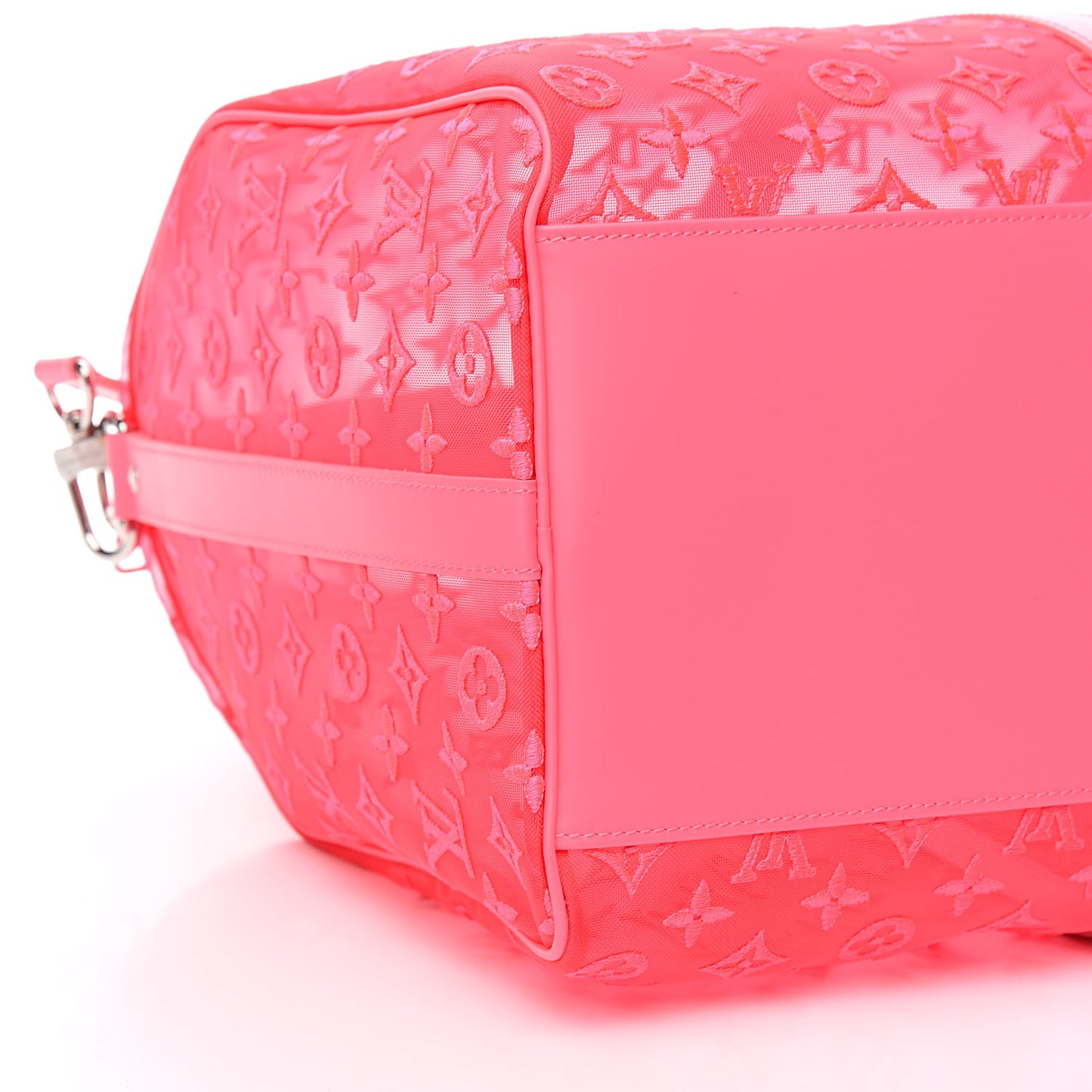 Monogram Fluo See Through Keepall Bandouliere 50 Rose