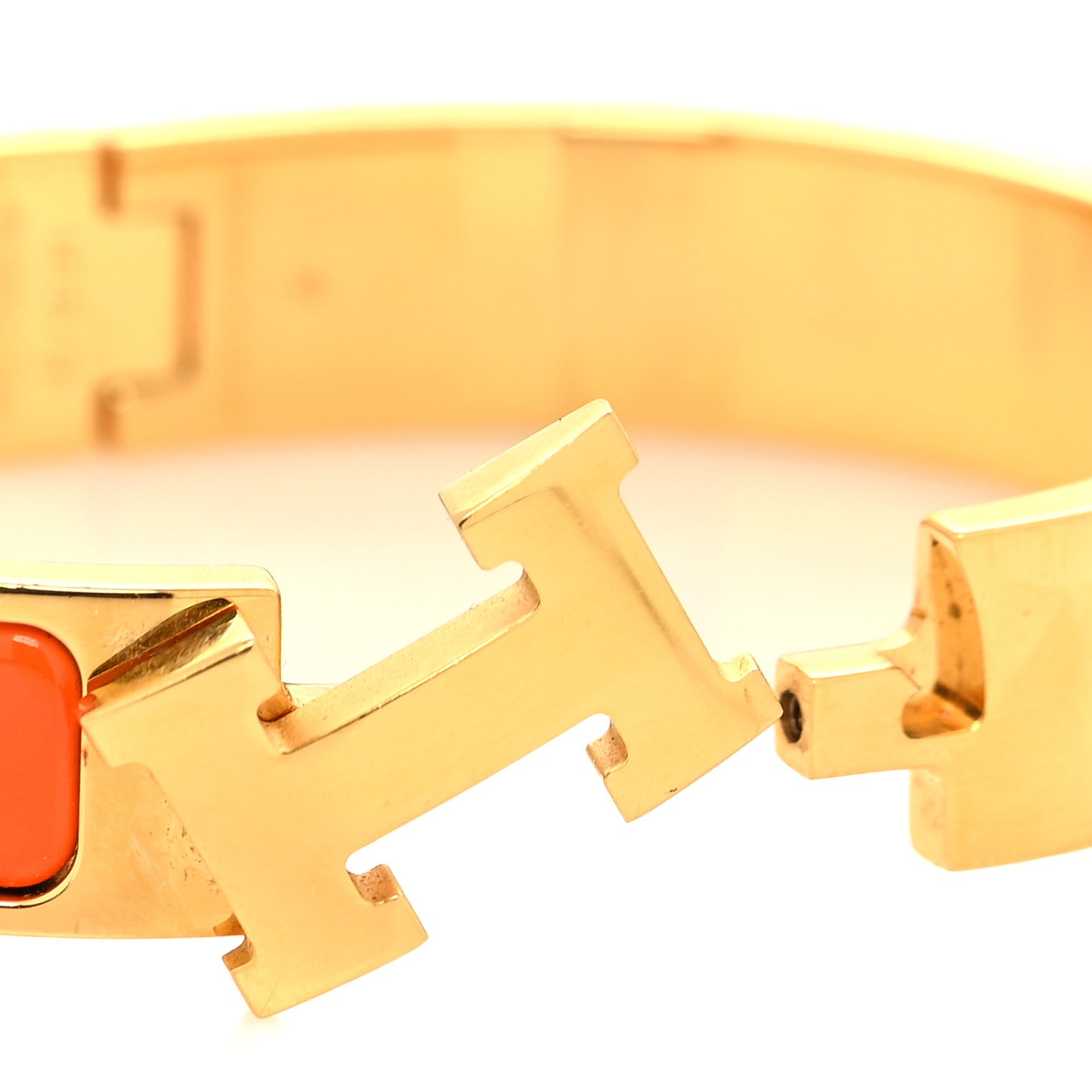 Enamel Narrow Clic Clac H Bracelet PM Orange