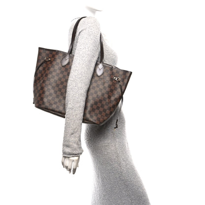 Louis Vuitton Damier Ebene Neo Neverfull MM Rose Ballerine 2 of 10
