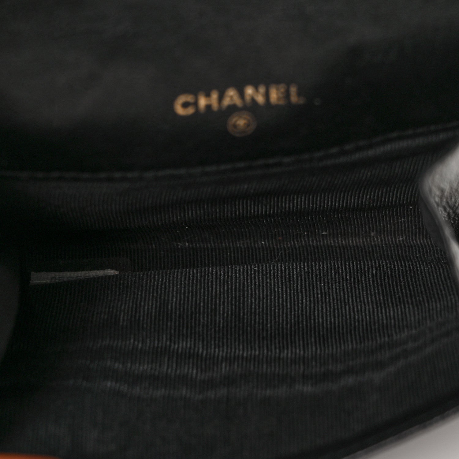 Chanel Satin Stitched Compact Card Case Black 5 of 9