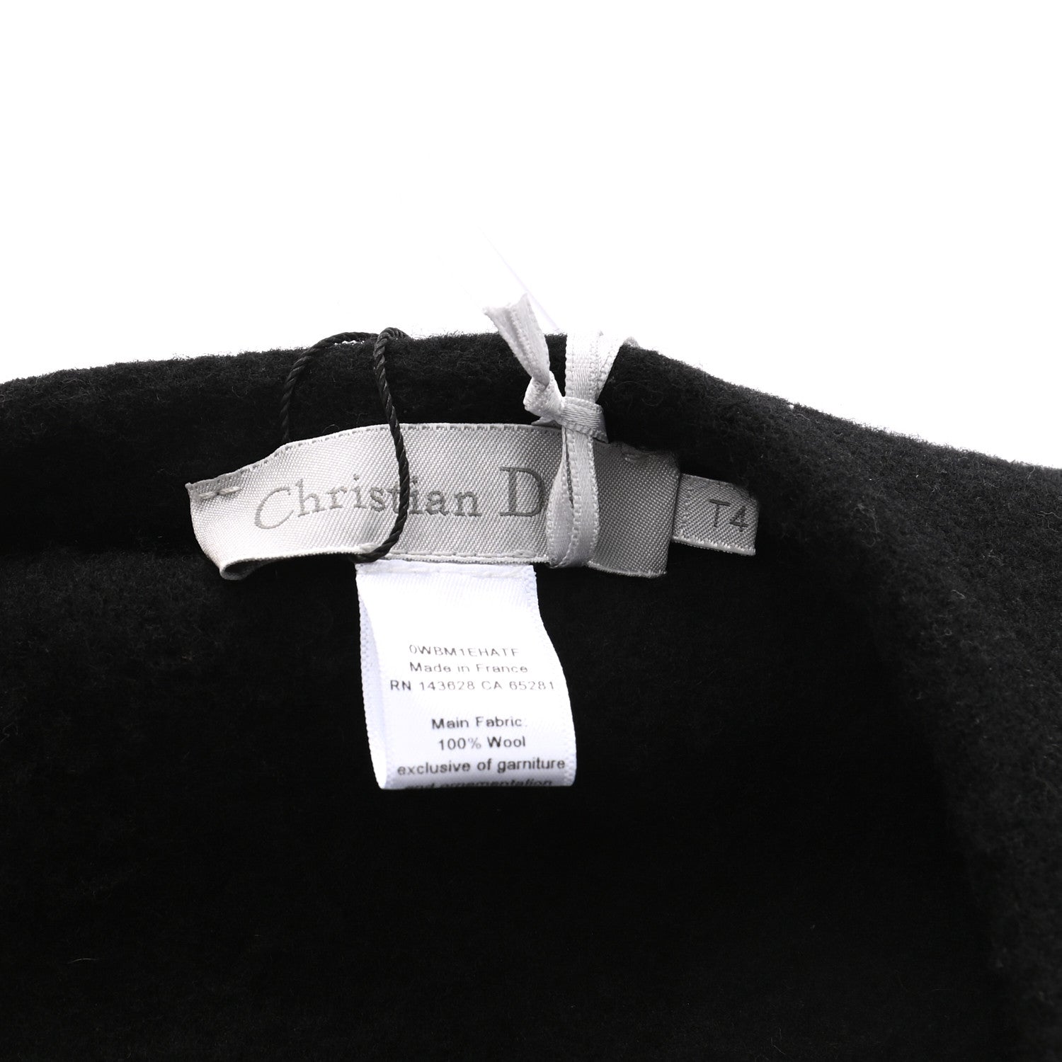 Christian Dior Wool Beret T4 Black 8 of 8