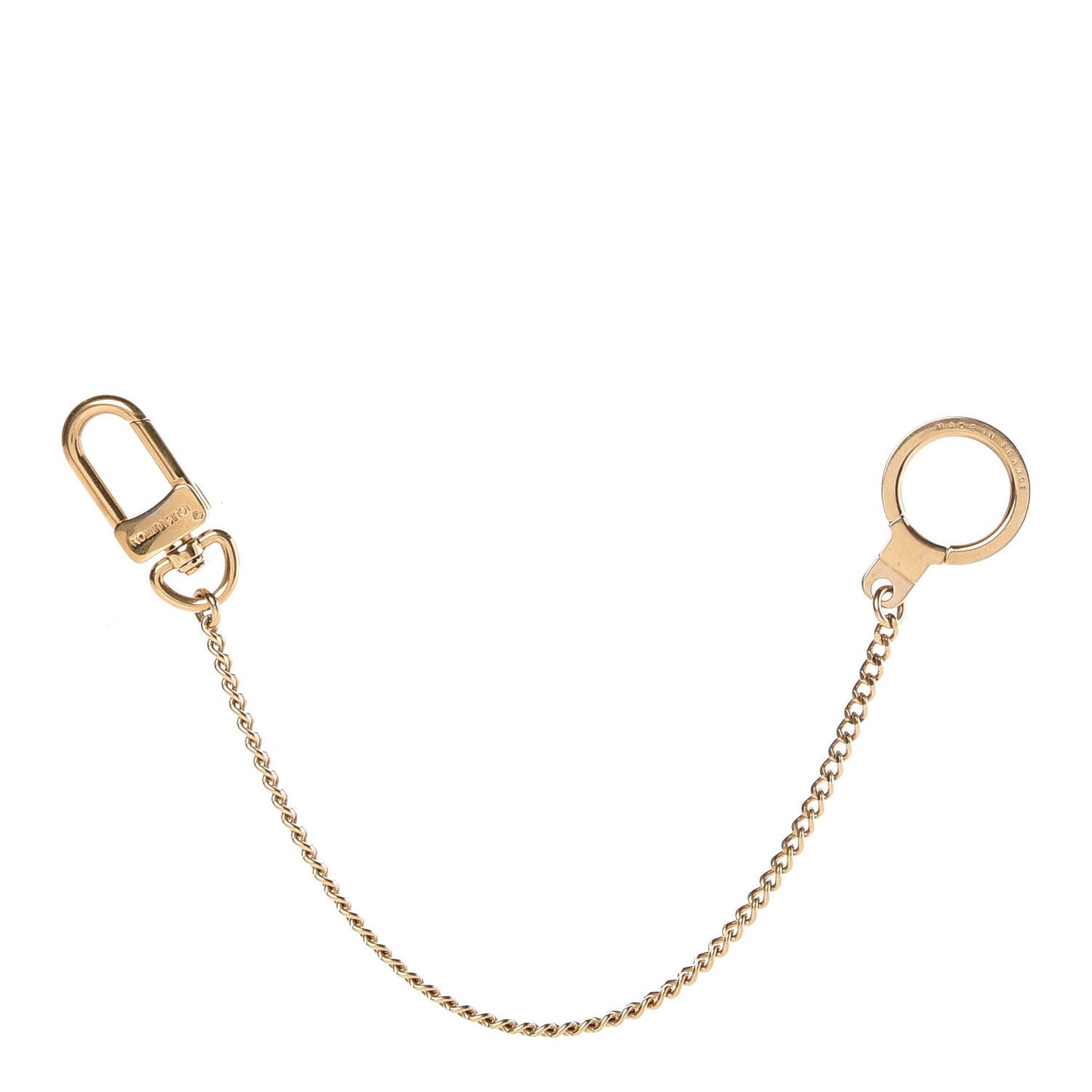 Metal Pochette Extender Key Ring Chain Gold