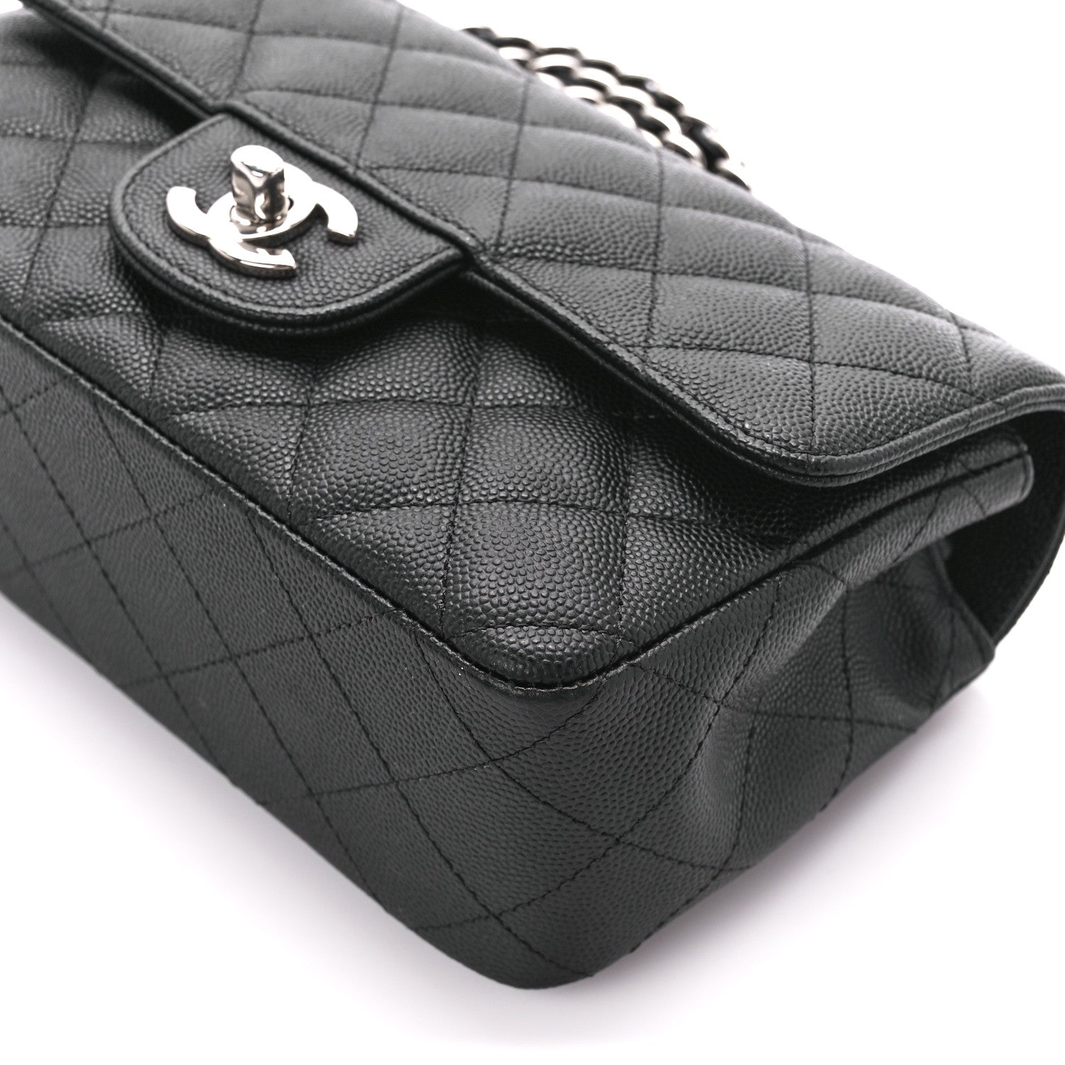 Chanel Caviar Quilted Mini Rectangular Flap Black 11 of 12