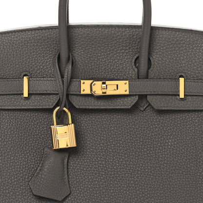 Hermes Togo Birkin 25 Etain 8 of 14