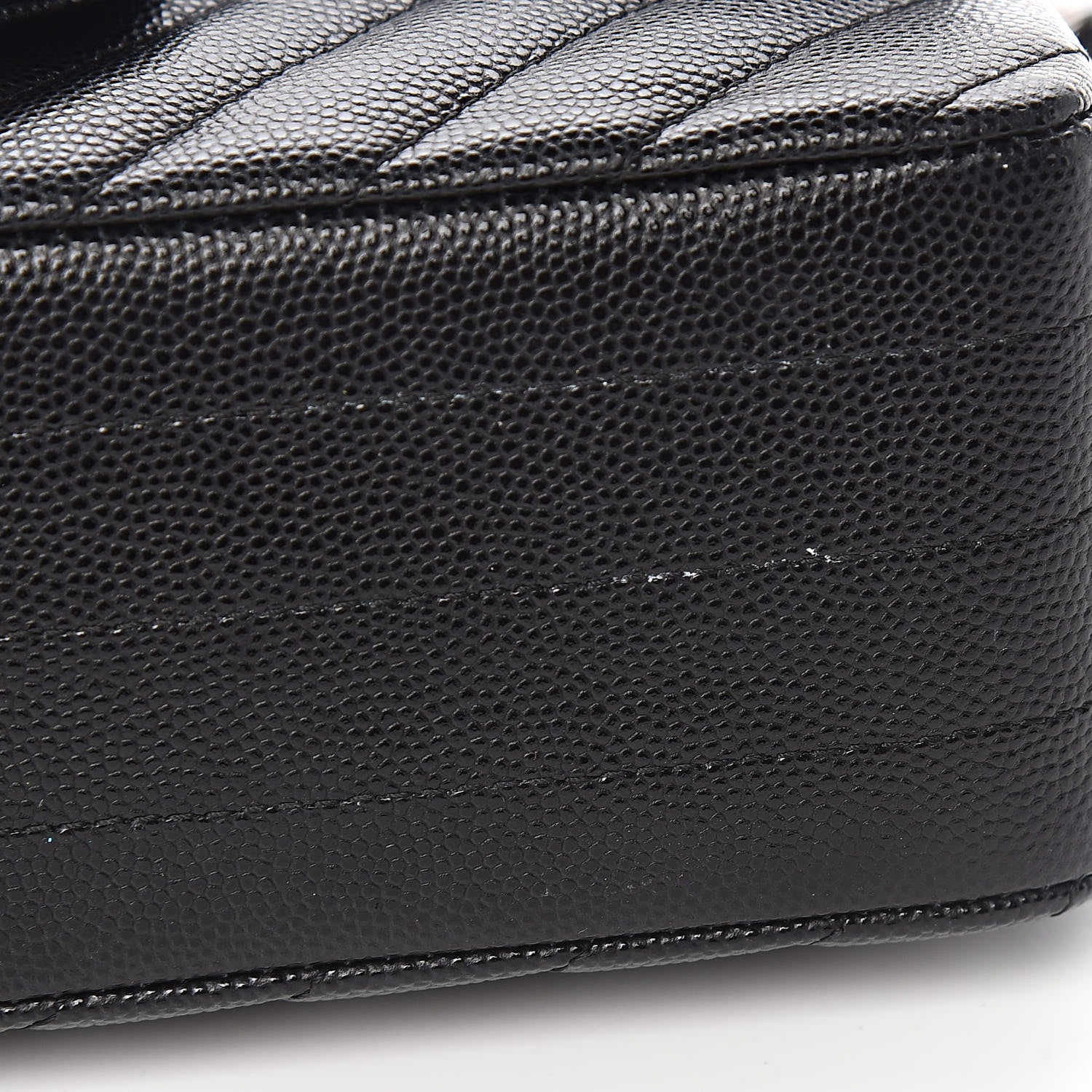 Chanel Caviar Chevron Quilted Mini Rectangular Flap Black 10 of 12