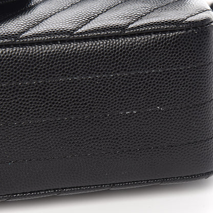 Chanel Caviar Chevron Quilted Mini Rectangular Flap Black 10 of 12