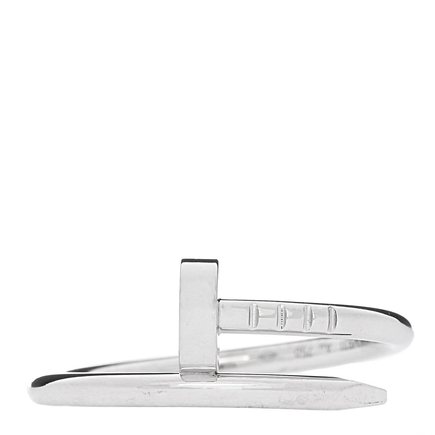 Cartier 18K White Gold Small Juste Un Clou Ring 51 5.75 1 of 5