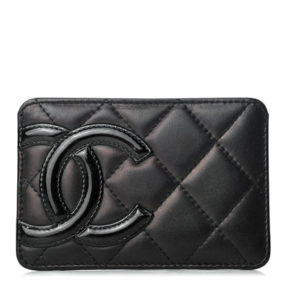 Chanel Calfskin Quilted Cambon Card Holder Black 1 of 7
