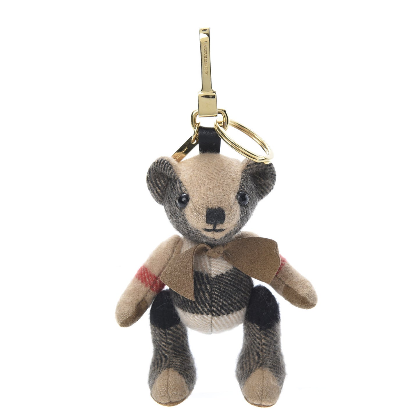Cashmere Vintage Check Thomas Bear Bag Charm Antique Yellow