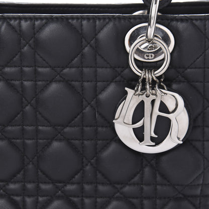 Christian Dior Lambskin Cannage Medium Lady Dior Black 10 of 10